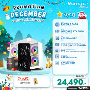 NSRB-DEC-04 AMD RYZEN 5 5600 3.5GHz 6C/12T / A520M / RTX 5060 8GB / 32GB DDR4 3200MHz / M.2 1TB / 600W (STANDARD)